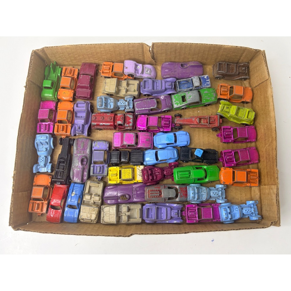 Vtg Tootsie Midget Diecast Toy Car Lot Mixed Models Multi Color 40+ Pieces